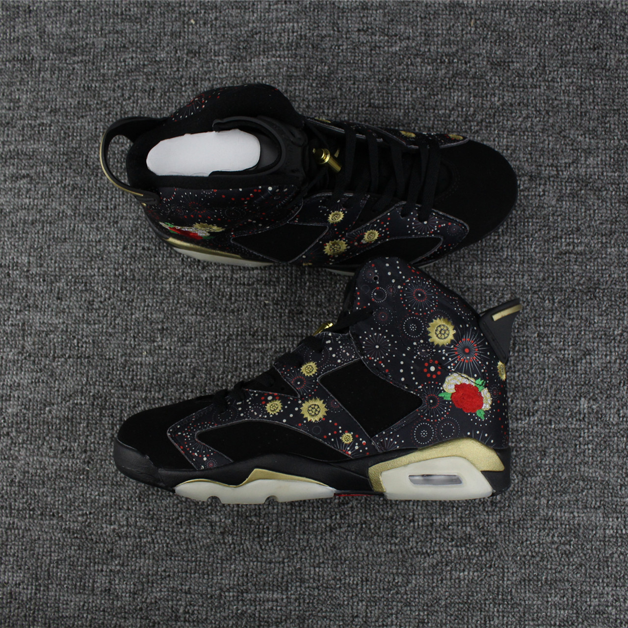 2017 New Jordan 6 Chinese New Year Black Print Shoes